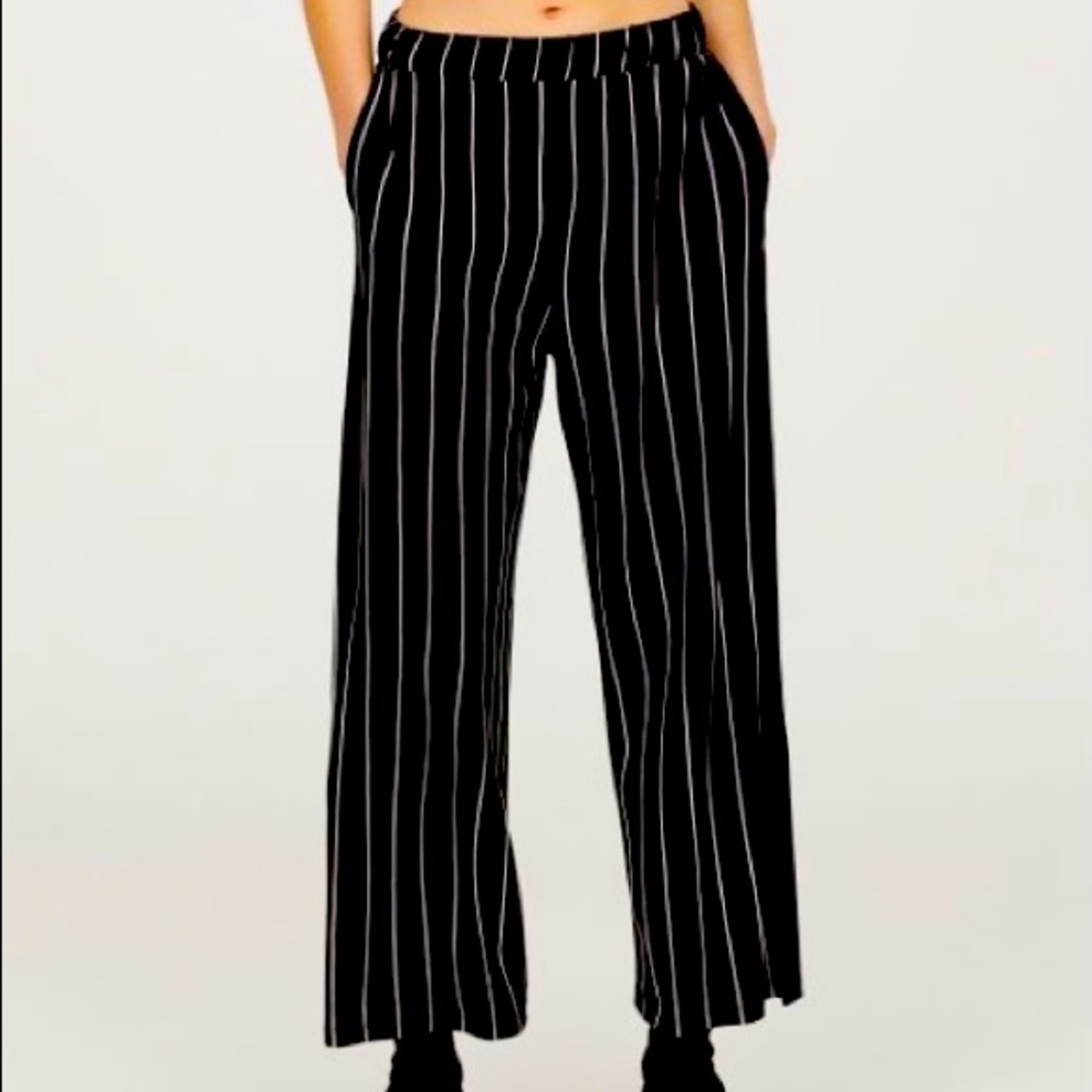 Black and White Striped Pants
